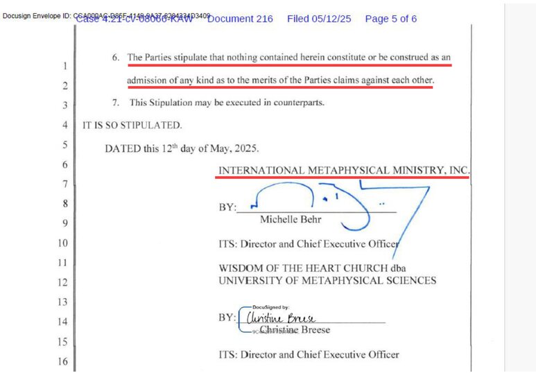 University of Metaphysical Sciences Lawsuit